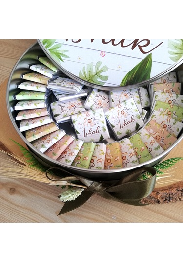 Hayvan Tasarımlı Bebek Çikolatası Metal Kutu 100'lü