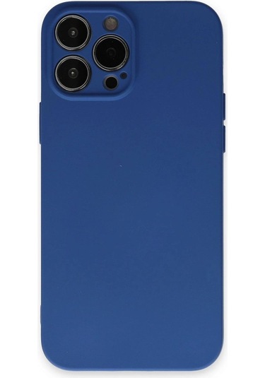 Apple, Uyumlu iPhone 13 Pro Kılıf Nano İçi Kadife Silikon - Lacivert