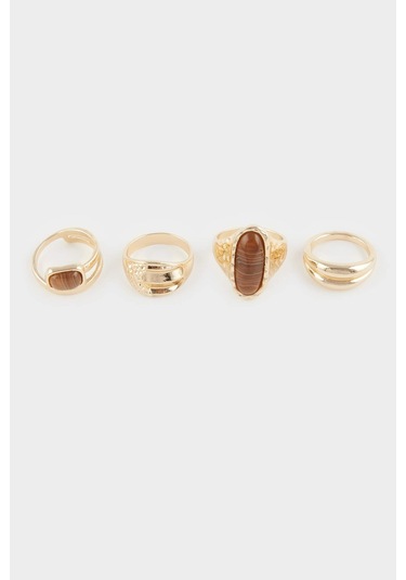 Defacto Kadın 4lü Gold Yüzük F6847axnskr1 Gold