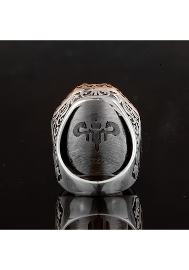 David Yıldızı Erkek Yüzüğü, El Yapımı Yüzük, 925 Ayar Gümüş Erkek Yüzüğü Gümüş