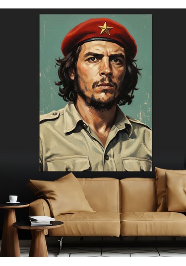 Karizma Tablo Che Guevara Portresi Dekoratif Kanvas - Mdf Ahşap Tablo