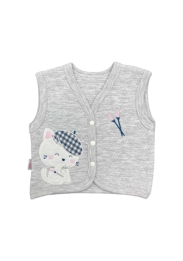 Gaye Bebe Bebek Yeleği 4469 Gri