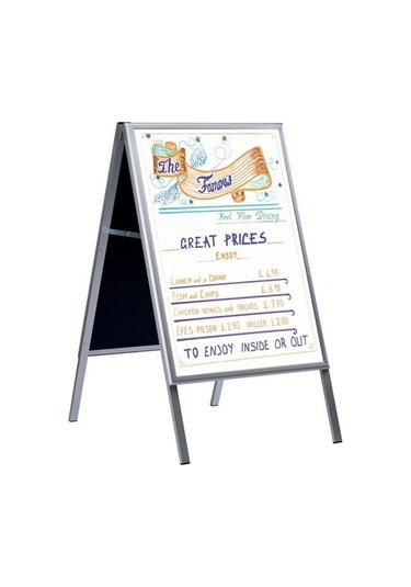 B1 70x100 Cm Alüminyum Çift Taraflı Kaldırım Reklam Poster A Pano