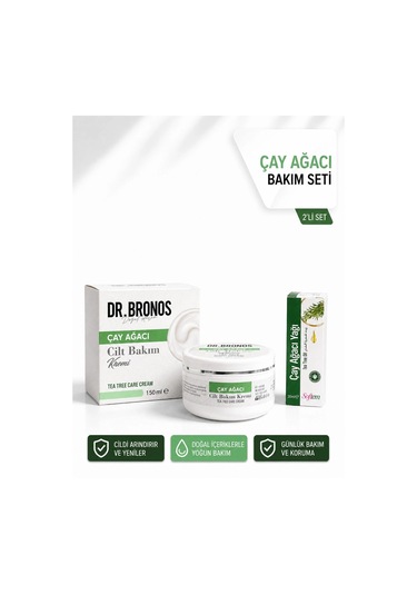 Dr. Bronos Çay Ağacı Cilt Bakım Kremi 150 ML + Softem Çay Ağacı Yağı 20 ML
