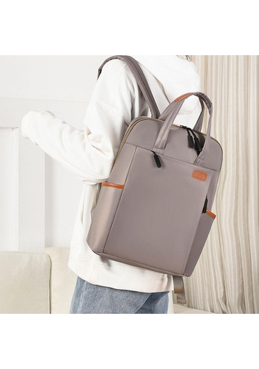 Suntek Kadın Erkek Dizüstü Sırt Çantası Şık Üniversite Haki