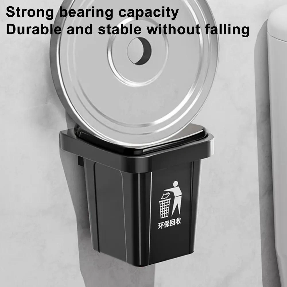 Dofolink Duvar Tipi Sigara Tüpü - Siyah Abs Ve Çelik Materyal, Duvar Takılı Çöp Kutusu Ve Sigara Tüpü Kombinasyonu Siyah