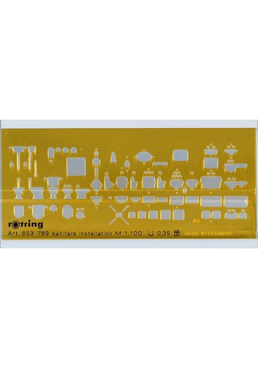 Rotring Sıhhi Tesisat Şablonu 853 789