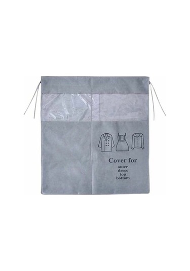 Didadodo Elbise Askısı İçin Korumalı Kapak, Açık Gri 90-110cm Elbise Askısı İçin Koruyucu Kapak Açık Gri