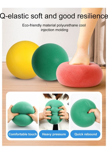 Ranyeek Çocuklar İçin Sessiz Ve Güvenli Büyük Boy Sarı Spor Topu - 24 Cm 7 Numaralı