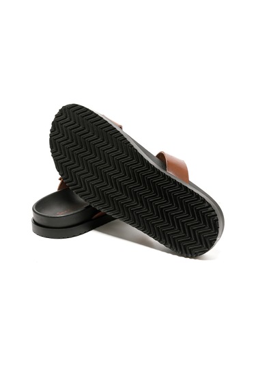 The Sandals Factory Brown Sandalet Erkek M7927 The Sandals Factory Leather Upper Sandals Brown