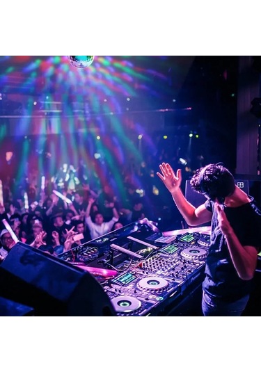 Treasure Led Sahne Disko Işığı Dönen Dj Topu Strobe Uzaktan Ses