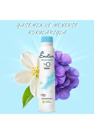 Emotion Ocean Fresh Kadın Alüminyumsuz Vegan Deodorant 4x200 Ml