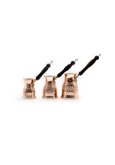 Bakır Damlalı Cezve Seti