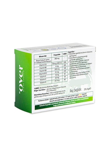 Dr Over Black Cohosh Takviye Edici Gıda 60 Kapsül