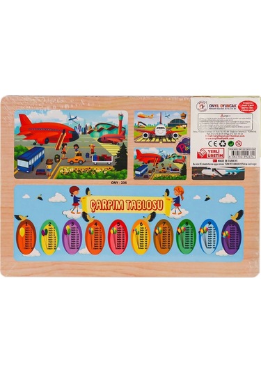 Ony-233-234-235-236 Ahşap Eğitici Puzzle Havaalanı -onyıl Oyuncak