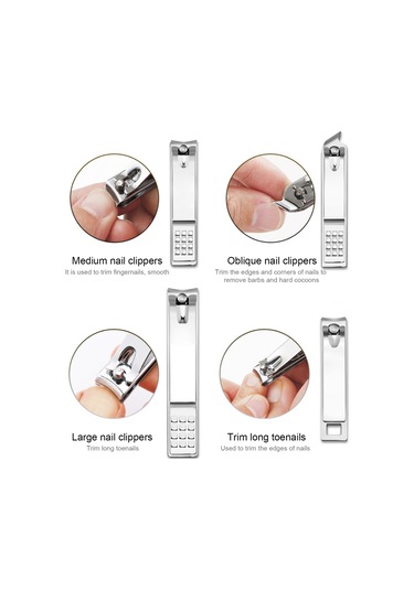 Qingmipy "15 Parçalık Paslanmaz Çelik Tırnak Bakım Seti - Profesyonel Manikür Pedikür Aletleri"