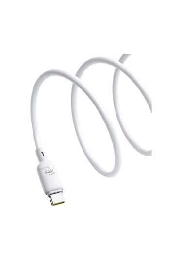 Baseus İpek Serisi 1m 100w Usb-c / Tip-c Tip-c Hızlı Şarj Kablosu Beyaz