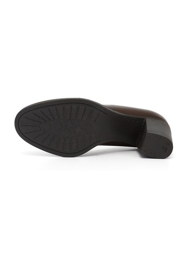 Gönderi R Kadın Kahve Antik Orta Kalın Topuklu Hakiki Deri Ayakkabı Gdza13424336 Kahve