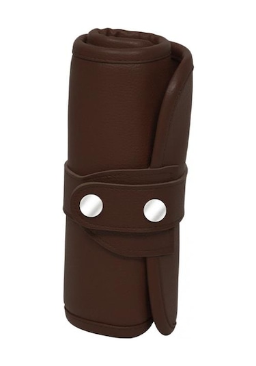 Yuga Suni Deri 36 Gözlü Rulo Kalemlik Kahverengi Kahverengi