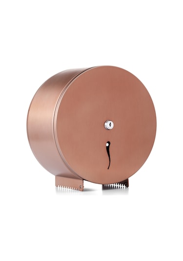ARGESAN-Paslanmaz Çelik Jumbo Tuvalet Kağıtlığı MINI Q22 cm-ROSE
