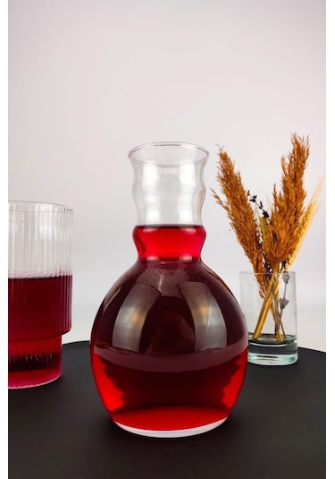 Digithome Cam Su Ve Meşrubat Mini Sürahi Karaf Sunum Kokteyl Şişesi 550 Ml - Sl.hyb.010