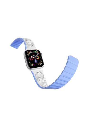 Watch 40mm Uyumlu Kordon Youngkit Technology Magnetik Tak Çıkar Silikon Strap Kayış Beyaz