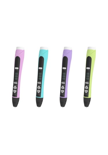 Honeybeeshop Profesyonel 3d Yazıcı Kalem Seti Mavi 5 Metre 20 Renk Led Ekranlı Çok Modlu Dıy Çizim Aracı