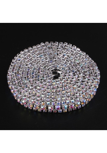 Suntek Takı Zanaat Gümüş Renkli Elmas Için 1 Yard Taklidi Yakın Zincir Trim