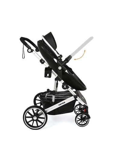 Ultra Lüx Capsule Egg Travel Sistem Bebek Arabası Siyah Silver