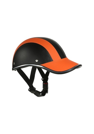 Yulong Geeksen Moda Yarım Yüz Motosiklet Kaskı - Güneşlikli Turuncu