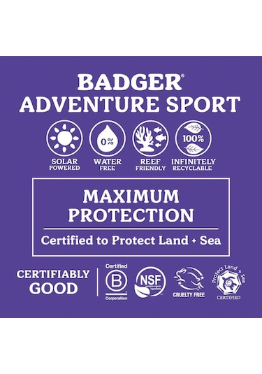 Badger SPF50 Adventure Sport Suncreen Cream 87 ML