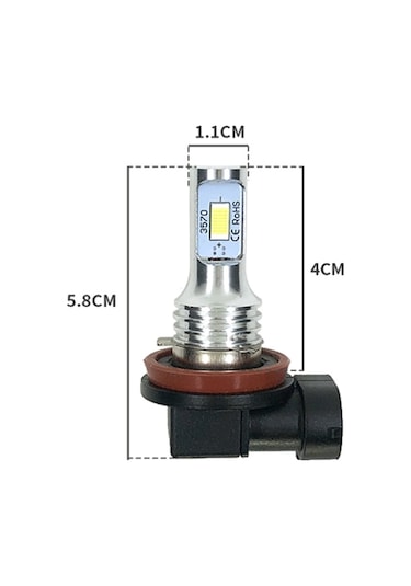 Femex Nova H8 Sarı Işık Fansız Led  Ampul 4800 Lumen