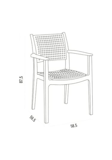 Holiday Atlas Sandalye 2'li Set Antrasit