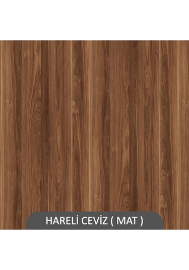 Rafkestir 2 Li Çift Mızrak Duvar Raf Seti Hareli Ceviz (Mat)