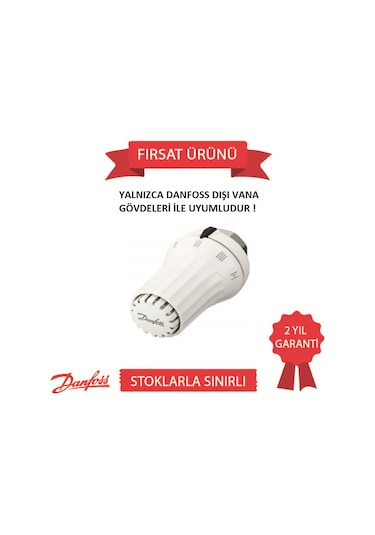 Danfoss Termostatik Radyatör Vanası Başlığı - Rakorlu - 013G5034