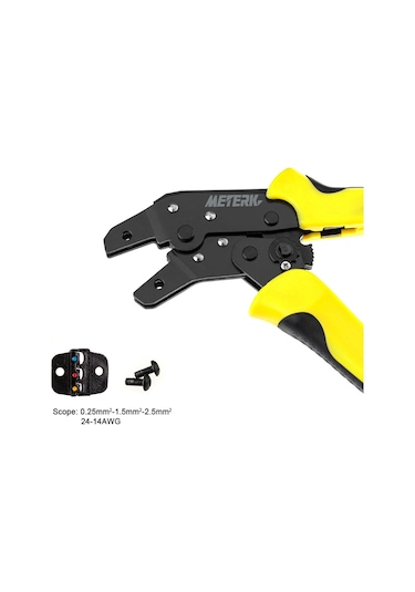 Singree Meterk Ratcheting Kablo Pense - 0.25-6mm² Kablo Sıkma Aleti, Kolay Kullanım Jx-1601-06 Siyah