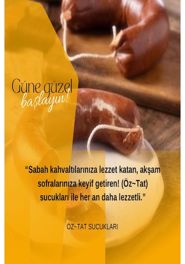 Öztat Afyonkarahisar Doğal Kasap Sucuğu 2 Kg
