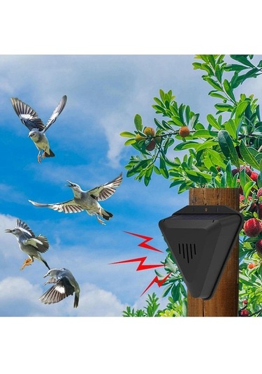 Fortunelane Gece Modlu N911q Ses-ışık Sistemi: Güneşli Kuş-kuşka & Hayvan İzleyici, Bahçe-balık Havuzu-padişah İçin Siyah