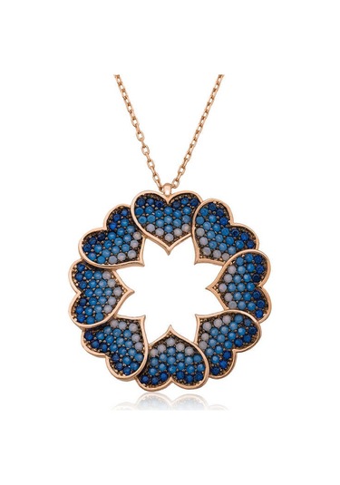 Blackcraft 925 Ayar Gümüş Kalp Çemberi Kolye Bc-9b77a5 Renkli