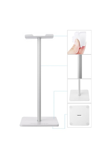 Moveevo Newbee Kulaklık Tutucu, Abs+tpu+alüminyum Malzeme, Ev Ve Ofis İçin Evrensel, Beyaz Renkli Taşınabilir Stant