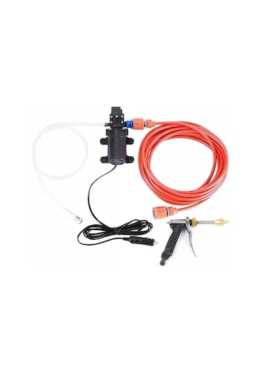 Gajeena 12v Araç Şarjlı Taşınabilir Yüksek Basınçlı Araç Yıkama Makinesi - 7m Hortumlu