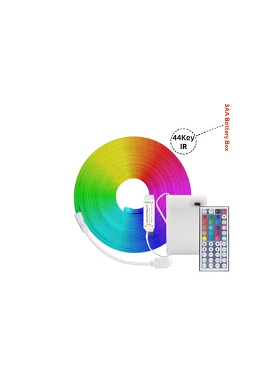 Epistar 5v Rgb Neon Şerit Işık 1m/2m/3m Bluetooth Uzaktan Kumandalı Su Geçirmez Ev Dekor Şerit Işığı Yayan Color7 0,5 M