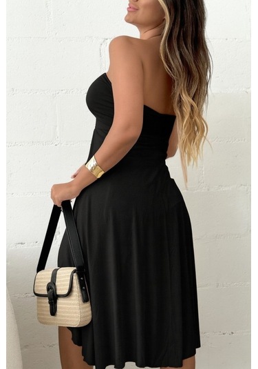 Kadın Straplez Boyundan Askılı Midi Bluz Karışık