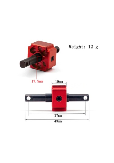 Konesam Trax4 Drag Slash İçin 5 Adet Kırmızı Alüminyum Düz Aks