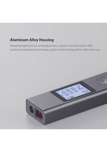 Reedark Duka Ls-p Aluminyum Kasa Lazer Ölçer, 40 Metre Mesafe, 1mm Hassasiyet, 11 Fonksiyon Alan, Hacim, Pisagor , Usb Şarjlı 200mah Batarya