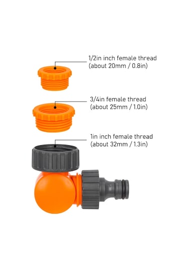 Springsun Plastik Musluk Hortumu 180 Derece Dönen Hızlı Bağlayıcı