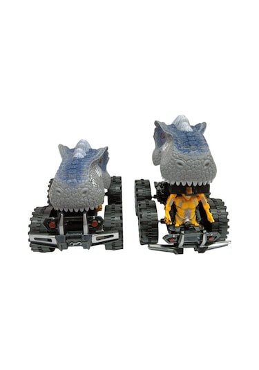 Sürtmeli Dinazor Robota Dönüşen Araba 14 Cm - Gri