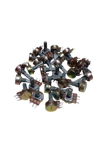 30 Adet B500r B500ω Potansiyometre 500 Ohm Pot Somunsuz Ve Pulsuz