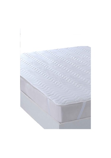 Bebesi Sıvı Geçirmez Kapitoneli Alez 220x200 Cm Çift Kişilik Köşe Lastikli Beyaz