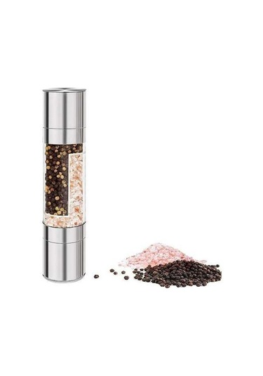 Ulzyvf Ve Ve Tuz Şeffaf Mekan Manuel Karabiber Değirmeni, Ahşap Tabanlı Ayarlanabilir 2'li Set, Ev Ve Dış Mekan Kullanımı İçin Ahşap - Şeffaf